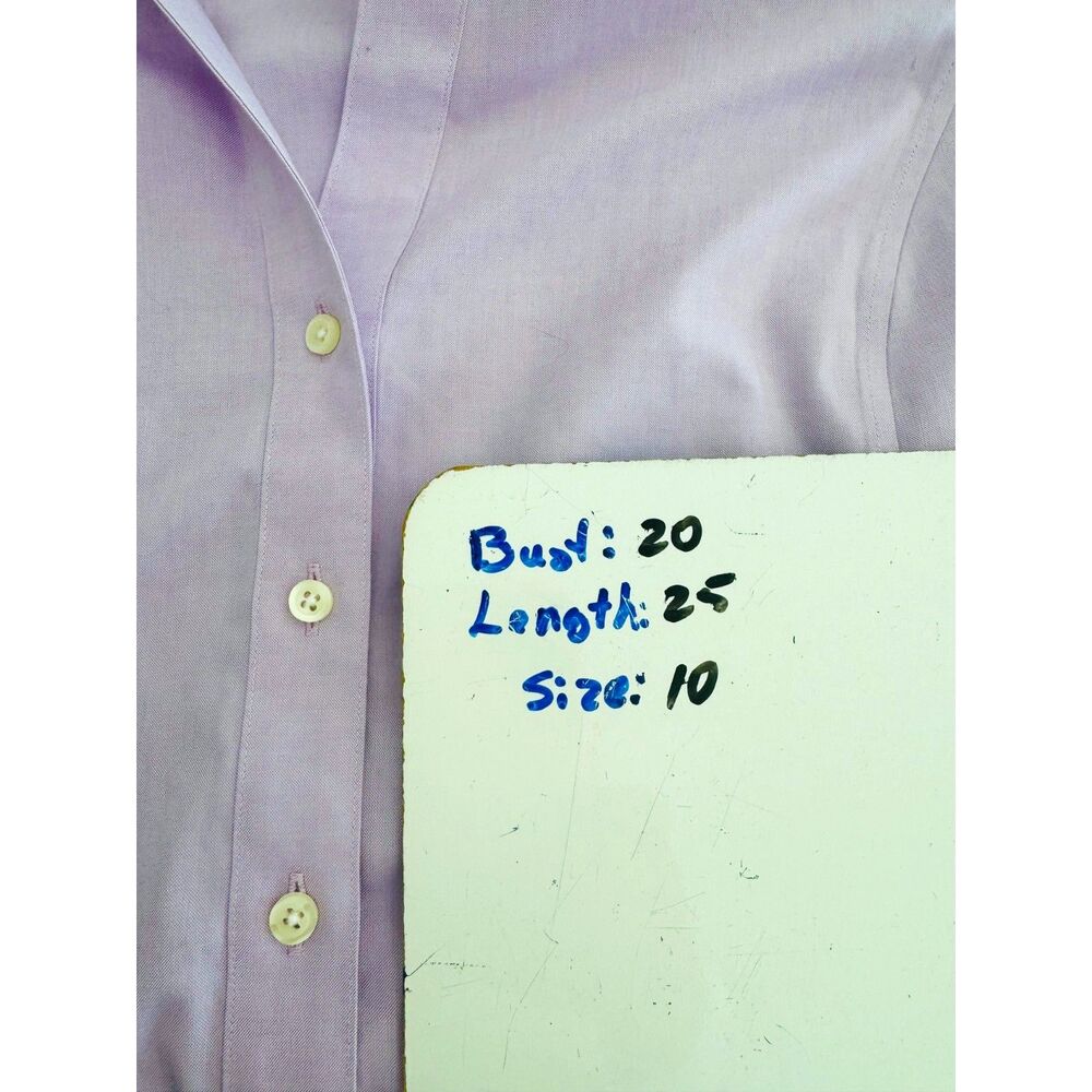 Brooks Brothers 346 fitted non iron button shirt career lavender purple women 10 - Picture 6 of 6